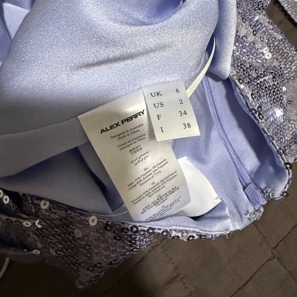 Alex Perry Halter Draped Wrap Mini Dress in Sequin - Picture 6 of 10